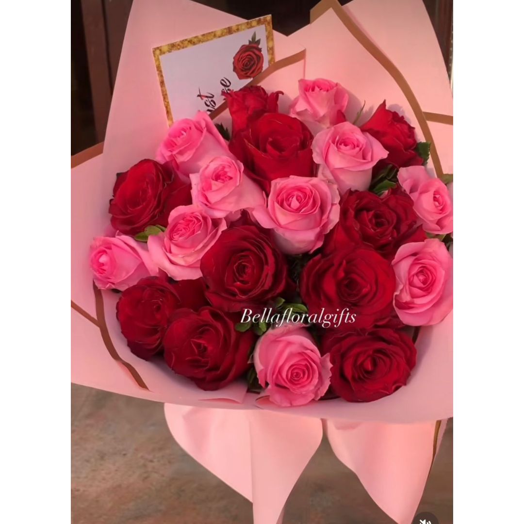 20 Red and Pink Roses